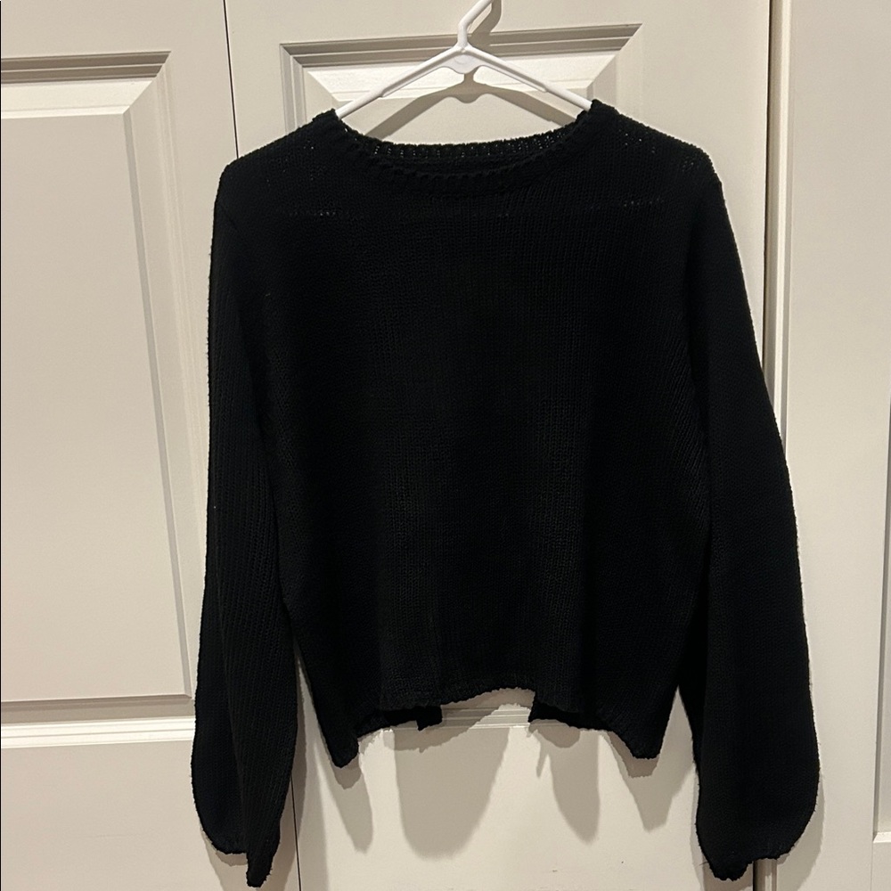 SHEIN Black Crew Neck Sweater